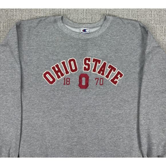 Vintage Ohio State Buckeyes Sweatshirt Mens Small Gray NCAA Pullover Crewneck - Picture 2 of 14